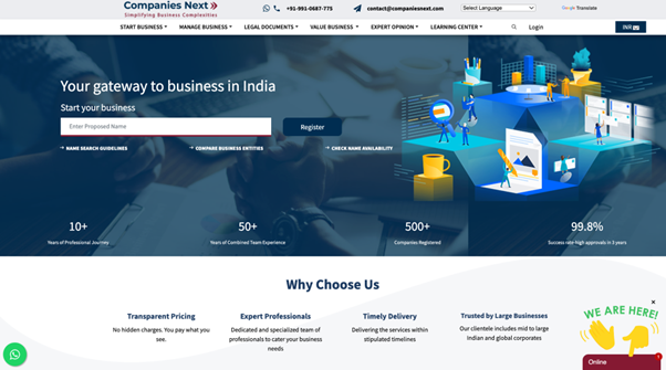 Companiexnext Website